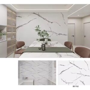 Hot Sell Fast Install Glossy PVC 60cm Marble Peel & Stick Roll Foil Wallpaper Self Adhesive for Wall Decoration - Image 3
