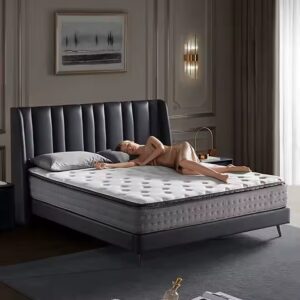 Hot Selling Euro Luxury King Queen Size Custom Spring Memory Foam Latex Hybrid Pillow Top Mattress Compressed In A Box For Hotel - Image 4