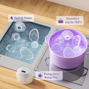 Wholesale Hands Free Silicone Wireless Electric Breast Pump Wearable Breast Milk Pump for Baby Feeding, - Image 7