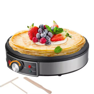 Electric Griddle Crepe Maker Cooktop - Nonstick Griddle Crepes Maker with LED Indicator Lights Adjustable Temperature Control - Image 6