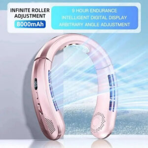 Xiaomi 8000mAh USB Hanging Neck Fan Portable Bladeless Mini Rechargeable Mute LED Digital Display Electric Fans Air Cooler New - Image 6
