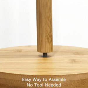 Kitchen Wooden Roll Paper Towel Holder Bathroom Tissue Vertical Stand Disposable Paper Pot Kitchen Toilet Storage Accessories - Image 2