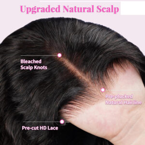 13x4 Lace Frontal Wig Human Hair Short Bob Wig Body Wave 4x4 HD Lace Front Closure Wig Brazilian Virgin Hair Natural Black Color - Image 7