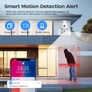Jooan 4K 8MP HD Wifi PTZ Camera Outdoor 5G Wifi Dual Lens Security IP Cameras 5X Zoom AI Tracking ONVIF CCTV Surveillance Camera - Image 4
