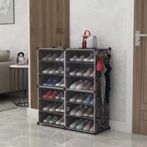 Shoe Rack 6 Tier Shoe Storage Cabinet 24 Pair Plastic Shoe Shelves Organizer for Closet Entryway - Image 4