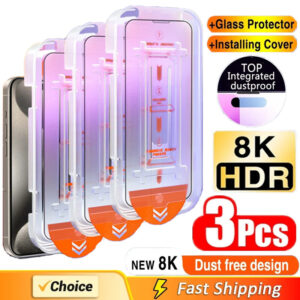 3Pcs Oleophobic Coating Dust Free Easy Installation Screen Protector for IPhone 13 11 12 14 15 Pro Max Mini XR 16 15 Plus Glass - Image 4