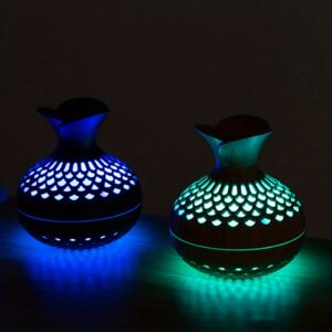 300ml wooden vase colorful light Cool Mist Air Humidifier Aromatherapy essential oil Diffuser usb mini Humidificador - Image 7