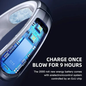 Xiaomi 8000mAh USB Hanging Neck Fan Portable Bladeless Mini Rechargeable Mute LED Digital Display Electric Fans Air Cooler New - Image 4