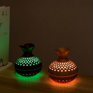 300ml wooden vase colorful light Cool Mist Air Humidifier Aromatherapy essential oil Diffuser usb mini Humidificador - Image 5