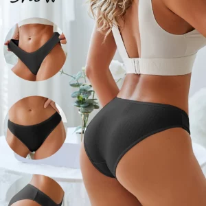 3PCS/Set Cotton Panties Women Briefs Jacquard Design Women Panties Sexy Female Underpants Solid Color Intimate Pantys S-XL - Image 3