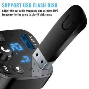 Car Fm Transmitter Bluetooth 5.0 Aux Handsfree Wireless Car Kit Dual Usb Car Charger Auto Radio Fm Modulator Mp3 Player Adapter - Image 4