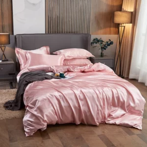 Bedding Set Solid Color Luxury Bedding Kit Rayon Satin Duvet Cover Set Twin Queen King Size Bed Set 2pcs/3pcs/4pcs - Image 2