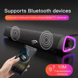 New Wireless Wired Computer TV Stereo Speakers 4D Surround Soundbar Subwoofer Sound Bar FM Radio LED For Laptop PC Theater Aux - Image 4