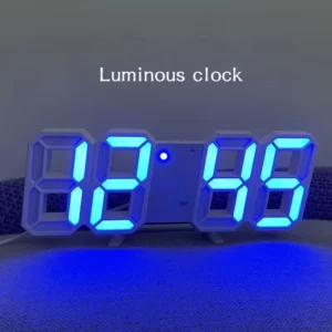 Table 3D LED Digital Alarm Clock Wall Clock Time/Date/Temperature for Home Kitchen Offices Clock Decoration Garden Clocks - Image 1