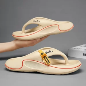 2024 Summer New Men's Flip Flops Indoor Outdoor Beach Sandals Thick Soft Sole Bathroom Slides Shoes Man Non-slip Home Slippers - Image 2
