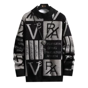 Men Knitted Sweater Stripe Pullovers Printing Round Neck Sweater 2024 Autumn/Winter Designer Quality Casual Men Clothing Jumper - Image 5