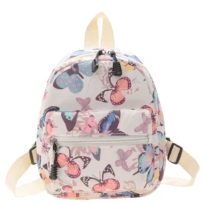 Fashionable Cute Girls Backpack Portable Mini Women Ladies Travel Shoulder Bag Canvas Things for Boy Schoolbag Floral Print - Image 2