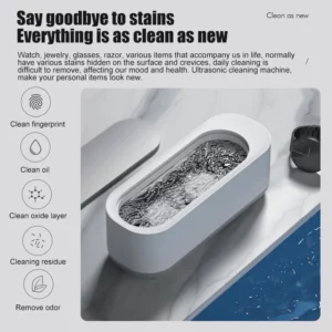 Xiaomi Ultrasonic Cleaning Machine 45000Hz High Frequency Vibration USB Charging Battery 360°Jewelry Glasses Watch Ring Cleaner - Image 5