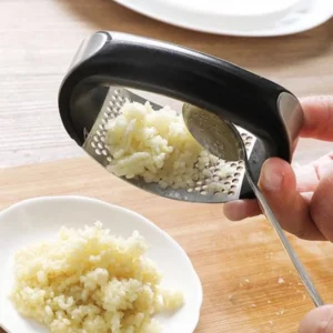 Stainless Steel Garlic Press Manual Mincer Chopping Tools Curve Fruit Vegetable Cooking Kitchen Gadgets - Image 2