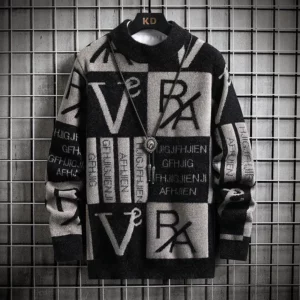 Men Knitted Sweater Stripe Pullovers Printing Round Neck Sweater 2024 Autumn/Winter Designer Quality Casual Men Clothing Jumper - Image 2