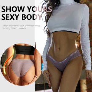 4PCS/Set Women Cotton Panties High Elastic Letter Waist Briefs Female Underwear Cotton Intimates Lingerie Girls Low Rise Panties - Image 3