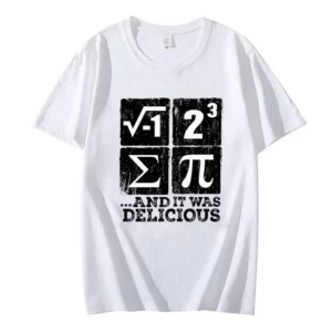 Men T-shirts Summer I Ate Some Pi Design Tshirt Funny I Ate Some Pie Math Nerd Humor Classic Retro Short Sleeve Top Tee Clothing - Image 2