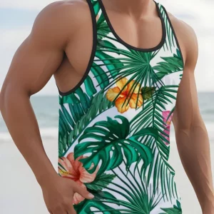 2024 Summer Daily Casual Men's Tank Top Outdoor Sport Men's Sleeveless T-shirt Comfortable And Breathable Men's Beach Tank Top - Image 4
