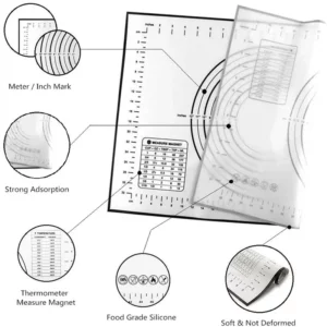 Silicone Baking Mat Kneading Pad Dough Mat Pizza Cake Dough Maker Kitchen Cooking Grill Non-Stick Gadgets Bakeware Pastry Mat - Image 6