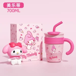 Sanrio Hello Kitty 700/1200ml Stanley Cup Large Capacity Cute Straw Insulated Cup My Melody Cartoon Child Stainless Cup Gift - Image 5