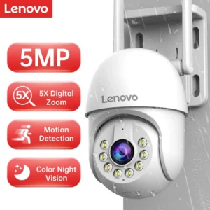 Lenovo 5MP Smart Wifi PTZ Camera Outdoor 5x Digital Zoom Auto Tracking ONVIF Wireless CCTV IP Camera Security Video Surveillance - Image 1