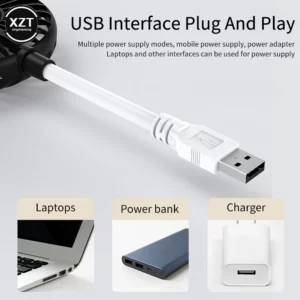 Portable USB Fan Mini Air Cooler Fan Summer Camping Office Table Fan Ventilador USB Cooling Fan For Power Bank Notebook Computer - Image 5