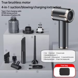 Xiaomi MIJIA 4 in 1 Car Vacuum Cleaner 2990000pa Powerful Handheld Clean Machine Wireless Portable Vacuum Clean Home Appliance - Image 5
