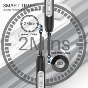 SUBORT Super Sonic Electric Toothbrushes for Adults Kid Smart Timer Whitening Toothbrush IPX7 Waterproof Replaceable Heads Set - Image 3