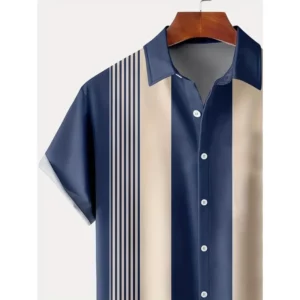 3D Ethnic Totem Printed Men's Shirt 2024 Summer Fashion Short Sleeve T-Shirt Retro Loose Casual Button Down Shirt Simple Design - Image 3