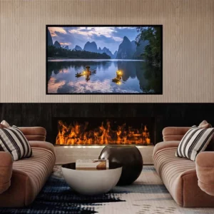 Smart Steam LED Flame Custom TV Decorative Fireplace 3D Water Steam Electric Fireplace Atomizing Fireplace - Image 4