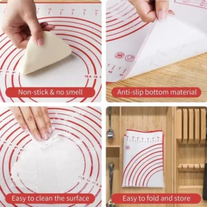 Silicone Baking Mat Kneading Pad Dough Mat Pizza Cake Dough Maker Kitchen Cooking Grill Non-Stick Gadgets Bakeware Pastry Mat - Image 5