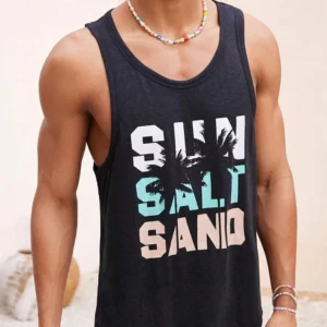 2024 Summer Daily Casual Men's Tank Top Outdoor Sport Men's Sleeveless T-shirt Comfortable And Breathable Men's Beach Tank Top - Image 7