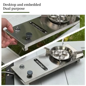 Camping Gas Stove Igt 0.5 Unit Stove 7200W High Power IGT Gas Burner Folding Brazier Grill Stainless Steel Burner Stove Kitchen - Image 3