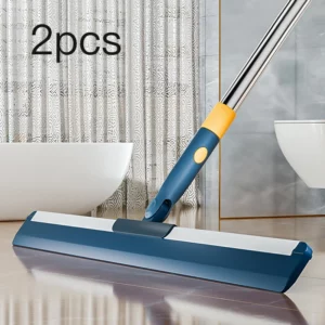 Aluminum Alloy Sweeping Mopping Dual-Purpose Magic Broom With Long Rod Variable Length Floor Glass Wiper Lazy Scraper Bathroom - Image 3