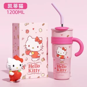 Sanrio Hello Kitty 700/1200ml Stanley Cup Large Capacity Cute Straw Insulated Cup My Melody Cartoon Child Stainless Cup Gift - Image 4