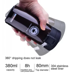 380ML Thermal Mug Double Wall 304 Stainless Steel Coffee Cup Vacuum Flask Thermos Water Bottle Tea Coffee Leak-proof Thermos Mug - Image 6