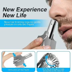 Nose Hair Trimmer for Men Stainless Steel Manual Shaver Suitable For Nose Hair Razor Washable Portable Nose Hair Trimmer 1set - Image 4