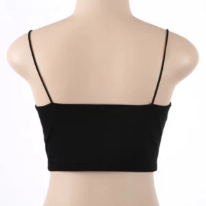 Women Summer Fashion Tanks Tops Sexy Vest Sleeveless Cotton Straps Camis Fitness Bustier Crop Top Seamless Tees Black White Tops - Image 5