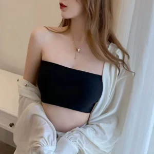 Ice Silk Strapless Bra Girls Seamless Crop Tube Top Bralette for Women Sexy Soft Bras Large Size Bustier Tops Summer Underwear - Image 2
