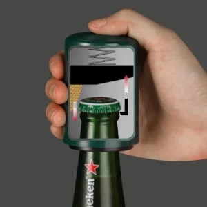 Creative Magnetic Automatic Beer Bottle Opener Kitchen Stainless Steel Press Lid Beer Corkscrew Tools Portable Bar Gadgets - Image 3