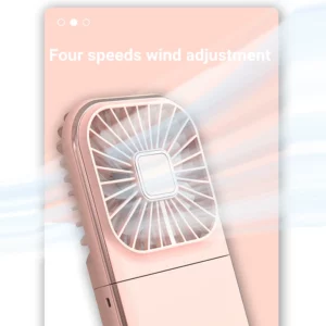 Mini Portable Outdoor Hand Fan Hanging Neck Fan USB Charging 3000mAh Battery Powered 180° Folding Wireless Table Air Cooling Fan - Image 6