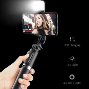 Xiaomi Selfie Stick 1045mm with Wireless Bluetooth LED Fill Light Extended Tripod with Remote Shutter for Android IOS Cellphone - Image 2