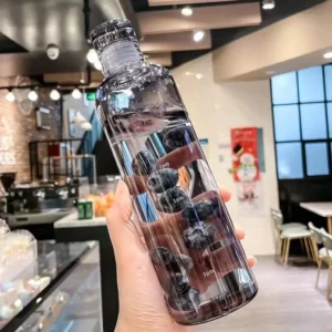 Simple Water Bottle With Time Scale For Tour Outdoor Sports And Travel Leak Proof Seal School Water Bottles for Girls Milk Juice - Image 6