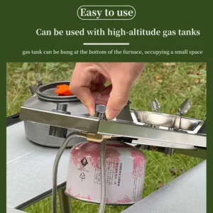Camping Gas Stove Igt 0.5 Unit Stove 7200W High Power IGT Gas Burner Folding Brazier Grill Stainless Steel Burner Stove Kitchen - Image 2