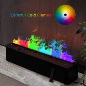 Smart Home 3D Fireplace Water Steam Humidifier LED Decorative Flame TV Wall Sound Of Firewood Cracking Vapour Electric Fireplace - Image 2